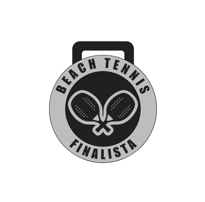 Medalha Beach Tennis 2 camadas de acrílico - Imagem 2
