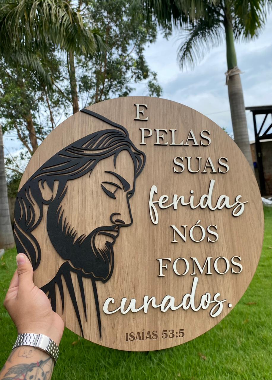 Placa Jesus Cristo - 40X40cm